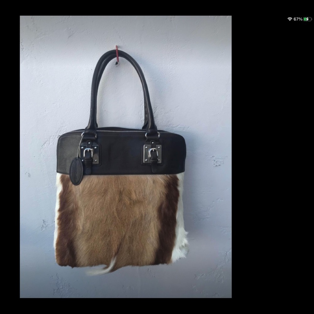 New leather and cowhide bag.